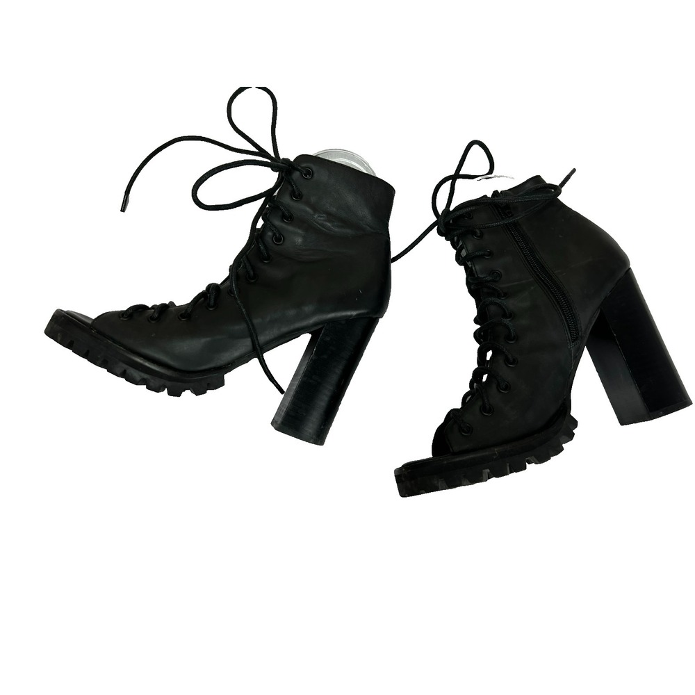 Jeffrey Campbell Free People Palermo 4" Heel  Open Toe Lace Up Side Zip‎ SZ 8 - Picture 6 of 12